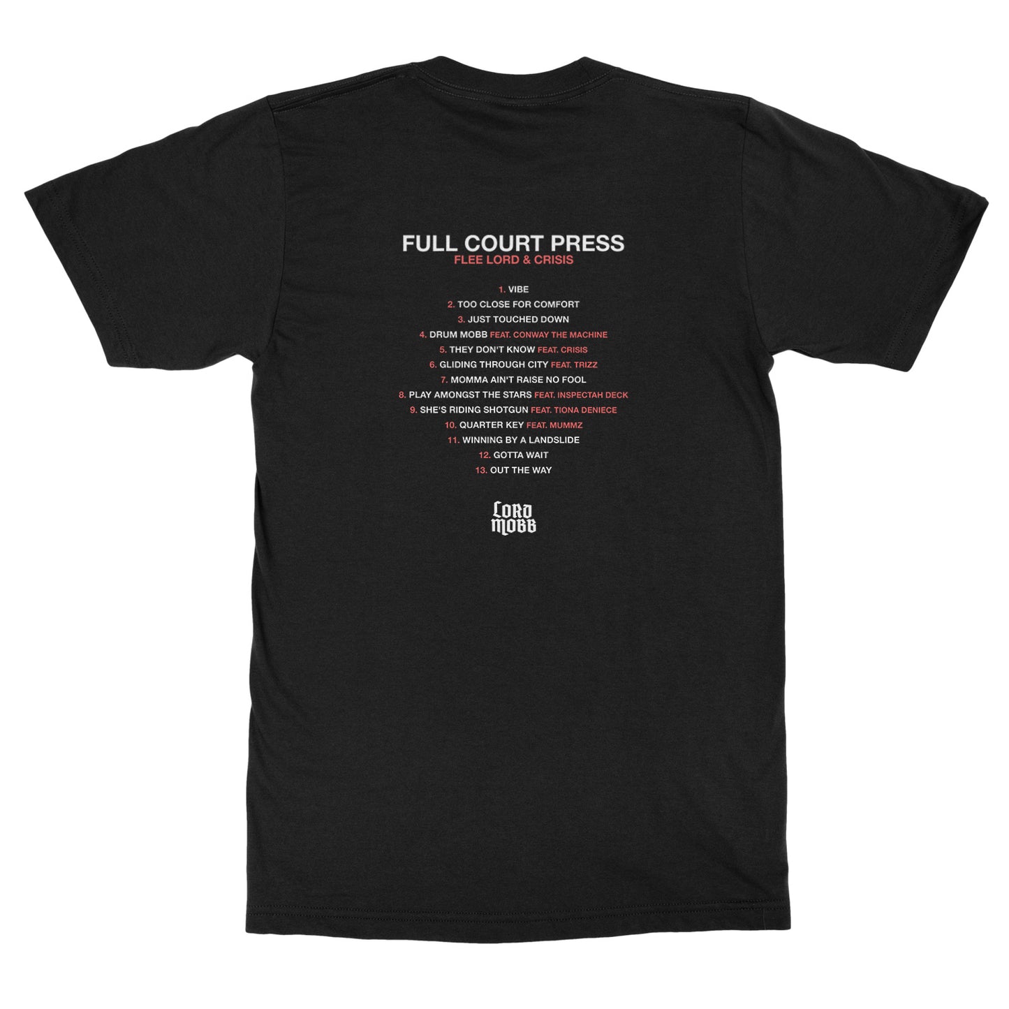 Flee Lord & Crisis “Full Court Press” album artwork T-Shirt (2 Sided)