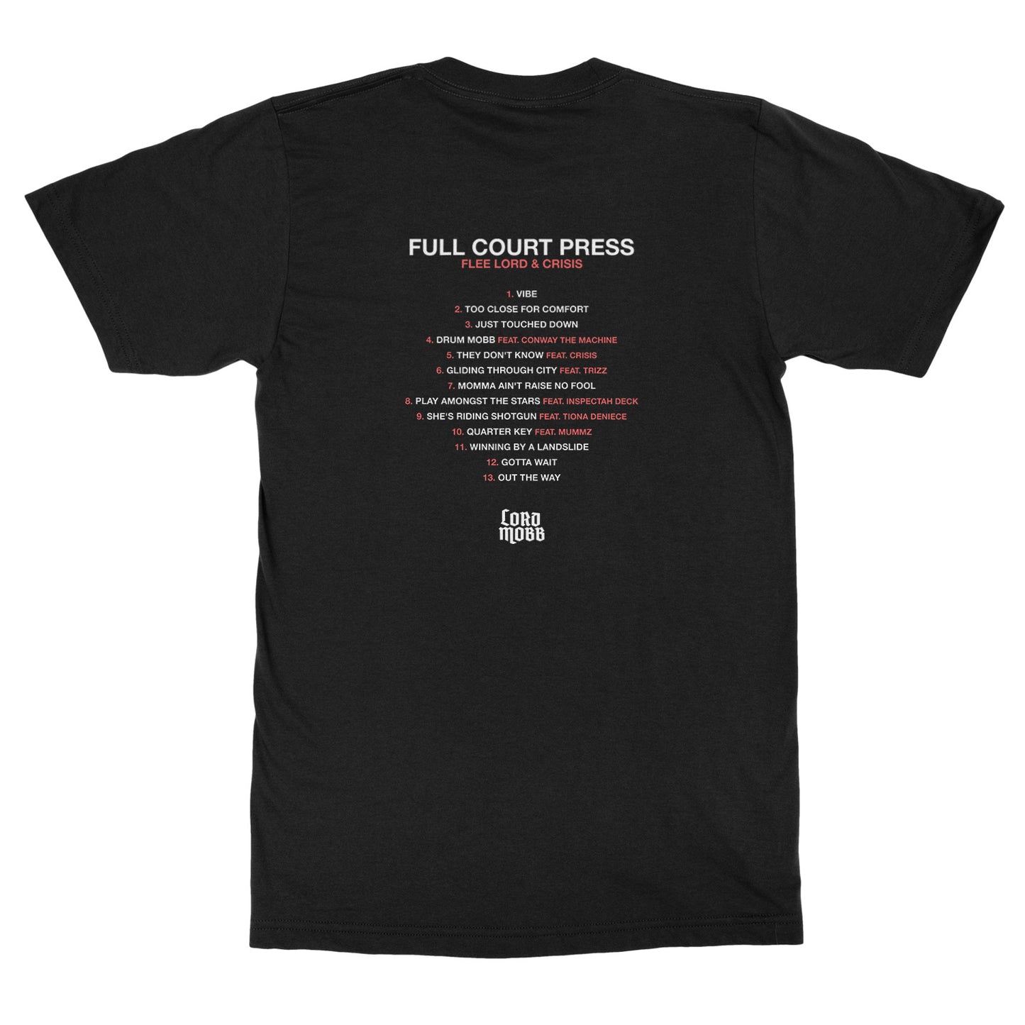 Flee Lord & Crisis – “Full Court Press” album artwork T-Shirt (2 Sided)