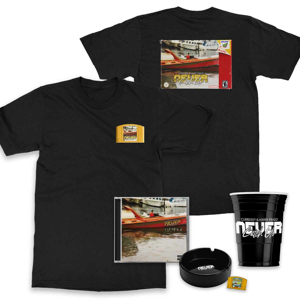 Curren$y & Harry Fraud "Never Catch Us" Merch Bundle